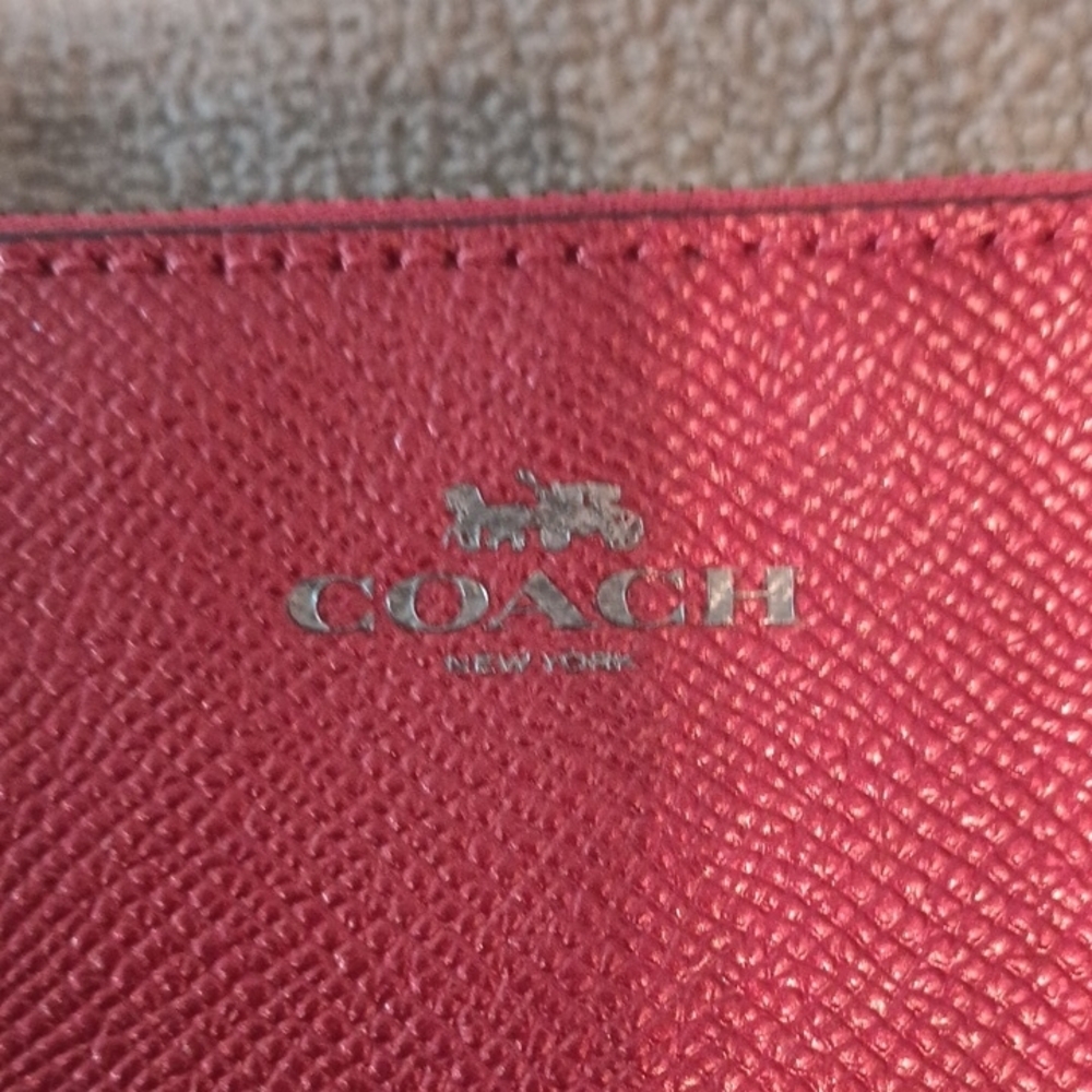 Coach Red Leather Wallet